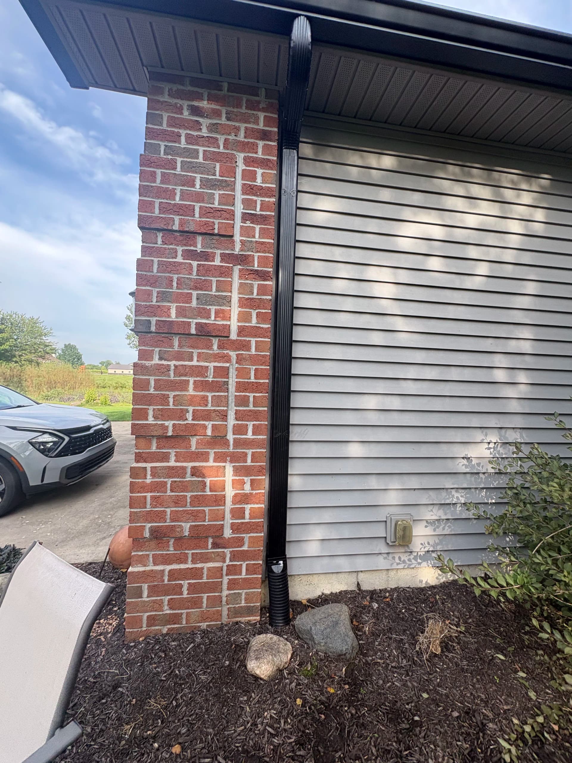 Gallery photos for Black 6-Inch Gutter Installation Done Right in Leo Indiana: Image #2